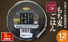 パックご飯 生姜プラス特別栽培米 もち麦ごはん 12個入り 3ヶ月定期便 静岡県 袋井市【離島配送不可】