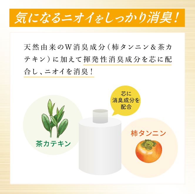 定期便 3ヵ月連続お届け エリエール ハーフサイズ 収納に便利 コンパクト 【少量3パック】 エリエール 消臭＋トイレットティシュー ダブル 25m 12R 3パック 計36ロール 防災 常備品 備蓄品 消耗品 日用品 