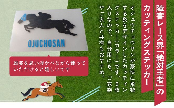 【オジュウチョウサン】カッティングステッカー（カラー）3枚入り BRTV021