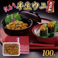 訳あり 半生うに 100g 冷凍 うに キタムラサキウニ ミョウバン不使用