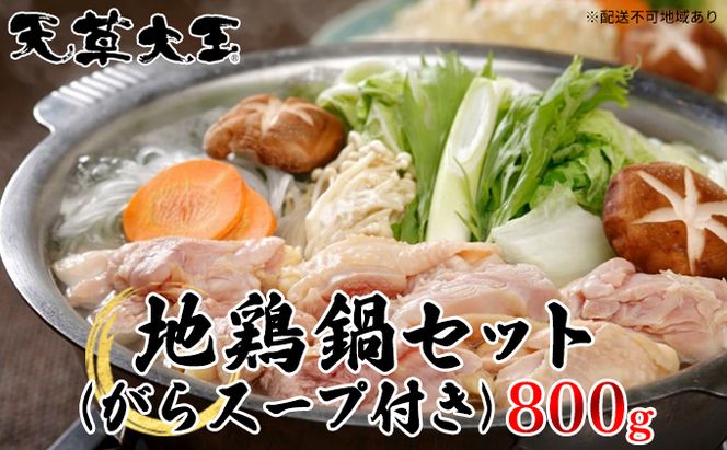 鶏肉 もも 水炊き 鍋 やきとり 天草大王 地鶏 鍋セット 800g がらスープ付き 配送不可:離島 お肉 ムネモモ しゃぶしゃぶ お鍋 