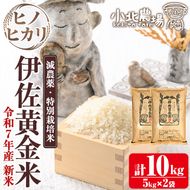 isa600 《数量限定》令和7年産 小北農場の新米 伊佐黄金米〈ヒノヒカリ〉(10kg) 鹿児島 伊佐 新米 お米 特別栽培米 伊佐米 白米 ヒノヒカリ ひのひかり おにぎり ごはん 【小北農場】