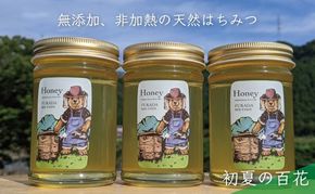 合計690g 天然蜂蜜 国産蜂蜜 非加熱 生はちみつ 岐阜県 美濃市産 初夏 (蜂蜜230g入りガラス瓶3本セット)B3 深田養蜂のハチミツ