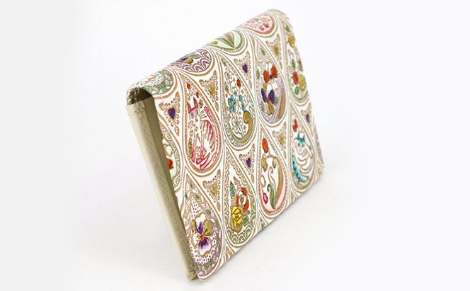 パスケース 花と猫 ミックス 文庫屋大関 名刺入れ カードホルダー 名刺ケース 名刺ホルダー カード入れ 定期入れ 定期ケース 小物 革小物 革製品 革 民芸品 猫 猫グッズ 日本製 東京 東京都 墨田区　お届け：発送可能時期より順次配送