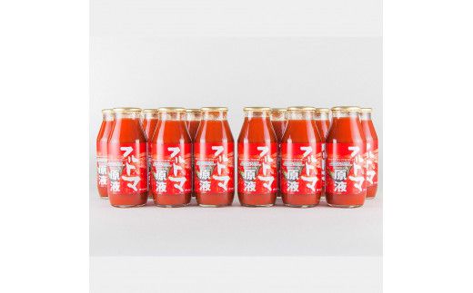 トマトジュース 無塩 無添加 フルトマ原液 12本セット 1本にトマト約７個分使用 池トマト フルーツトマト トマト ドリンク 糖度8度以上 飲み物 健康 美味しい【池トマト】 [BQAG022]