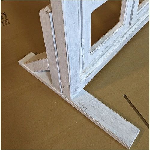 エイジングアンティーク調 フェイク窓のオブジェ　自立固定用スタンド（オプションのみ） ［161P25］ エイジングアンティーク調 フェイク窓 オブジェ 自立固定用スタンド 専用スタンド スタンド エイジング調ホワイト 部材セット オプションのみ 木材 ガーデニング インテリア エクステリア 愛知県 小牧市 送料無料