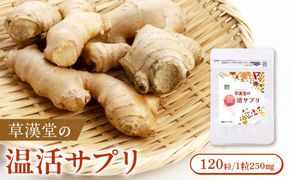 草漢堂の温活サプリ［103S08］草漢堂 温活サプリ カンキョウ末 12種類 和漢エキス 配合 乾姜 デキストリン カプセル 120粒 サプリメント サプリ 健康食品 ヘルスケア 健康 美容 温活 チャック袋 持ち運び便利 加工食品 食品 お取り寄せ 愛知県 小牧市 送料無料
