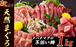 【訳あり】天然メバチマグロ 1kg (不揃い柵)　サク 柵 メバチ 目鉢 マグロ 鮪 まぐろ 100% 冷凍 刺身 海鮮 丼 刺し身 小分け 高知 室戸 12500円 tk081