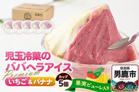 アイス 児玉冷菓のババヘラアイスセット 2色5個入 プレミアムいちご＆バナナ [アイス アイスクリーム シャーベット イチゴ いちご 苺 バナナ 秋田名物 プレミアム]|23_kdm-070101