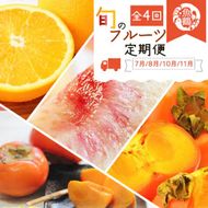 〈定期便〉【7・8・10・11月 全4回】紀州和歌山産旬のフルーツセット(バレンシア・桃・ひらたねなし柿・富有柿)