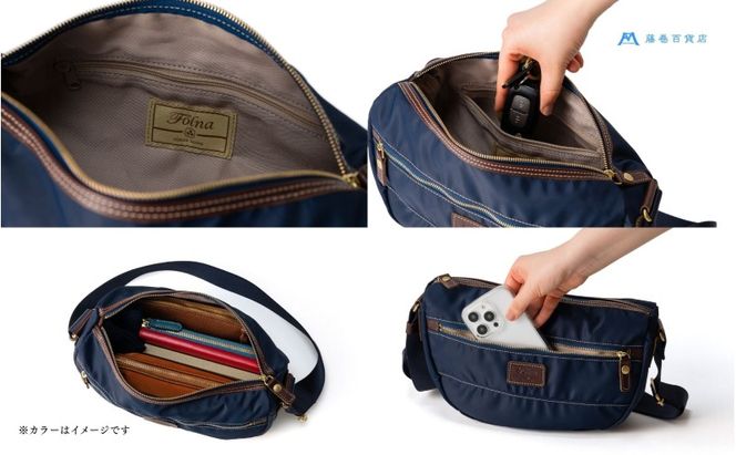 【藤巻百貨店】ダントツ撥水(R) ナイロンショルダーバッグ(ベージュ) Folna 藤巻限定モデル 鞄 ショルダー バック 手提げ ファッション