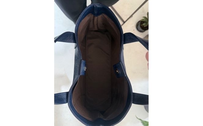 革職人が作った　本革トートバッグ　S　スムースネイビー 304018_AX06