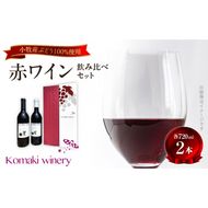 小牧ワイナリー 赤ワイン２本飲み比べセット（小牧産ぶどう100％使用）［026A08］