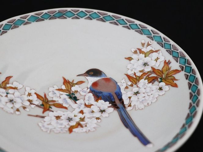 九谷焼　5.2号皿揃　花鳥 （5枚セット）a01 食器 キッチン雑貨 キッチンアイテム 雑貨 小物 お皿 丸皿 食卓 テーブルコーディネート 普段使い 贈り物 