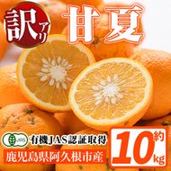 訳あり！有機JAS 甘夏(約10kg) 国産 果実 果物 フルーツ 柑橘 デザート 訳アリ 期間限定 有機栽培 【中村農場】akn084-07