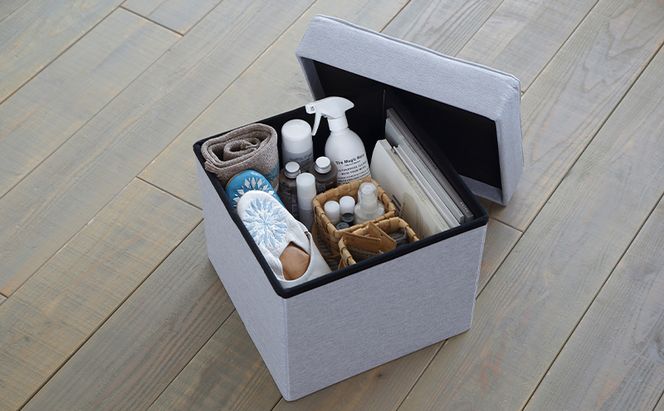 スツール 収納 フタ付き 一人掛け 1人掛け 折りたたみ収納スツール レギュラー SSTR-38 ライトグレー アイリスオーヤマ 収納スツール 椅子 イス チェア オットマン BOX インテリア 