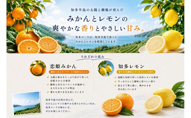 【テレビで紹介】知多コーラ 200ml 6本 愛知 知多 クラフトコーラ コーラ 炭酸飲料 ドリンク 愛知県産 レモン みかん 人気 おすすめ 大府市 232238_DJ008