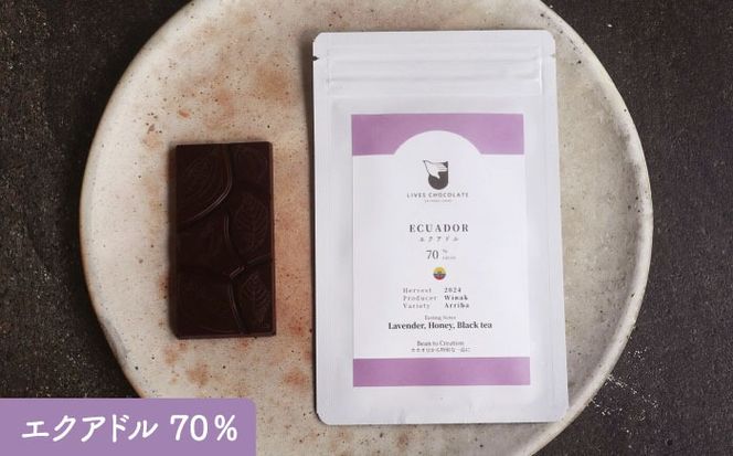 エクアドル 70％、タンザニア 70％、ウガンダ 70％ 3産地のチョコレート詰め合わせ 産地別 食べ比べ チョコ チョコレート 沖縄市 / Lives Chocolate[BCEI006]