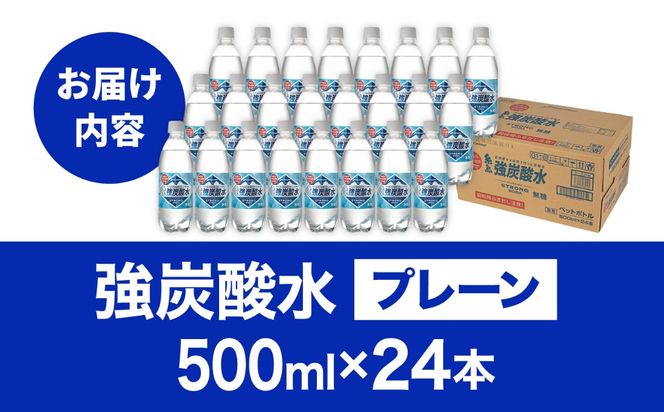強炭酸水 プレーン 500ml × 24本 糸島市 / スターナイン 炭酸水 国産 [ARM002] 炭酸水 500ml 24本 プレーン 国産 炭酸 強炭酸 ペットボトル 常温