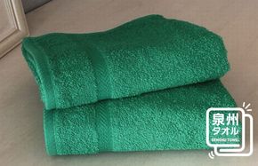 005A630 コーマカラーフェイスタオル 2枚（スペクトルグリーン) 【泉州タオル 国産 吸水 薄手 普段使い 無地 シンプル 日用品】