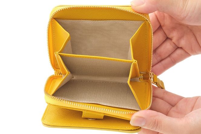 SOMES 二つ折り財布 （イエロー）PT-75 [ソメスサドル 北海道 砂川市 12260815-c] ソメス 財布 レディース 二つ折り 二つ折 2つ折り 本革 革 革製品 レザー ウォレット サイフ さいふ somes saddle