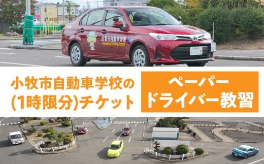 小牧市自動車学校のペーパードライバー教習(1時限分)チケット ［186A02］ 小牧市自動車学校 ペーパードライバー 教習 1時限分 チケット 1枚 路上コース 小牧市内 観光スポット巡り 初心者 サポート 運転 不安解消 ドライビングレッスン 自動車学校 愛知県 小牧市 送料無料
