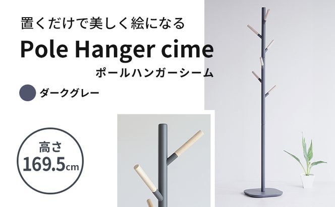 ポールハンガー シーム ダークグレー ハンガーラック 木製 インテリア 家具