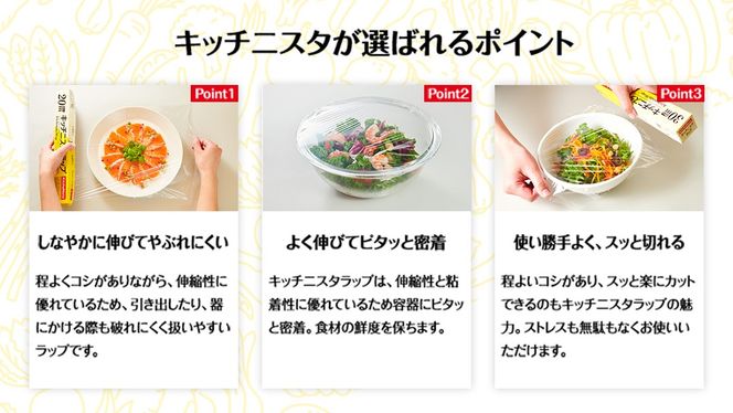 【業務用】キッチニスタラップ 詰替え用お試しセット 30cm幅用ラップケース1本と大容量110mの詰替え用ラップ10本 業務用 ラップ 食品ラップ キッチン 台所用品 日用品 お試し セット 大容量 詰め替え 詰替 リフィル ケース付き キッチニスタ 消耗品 [DO007ci]