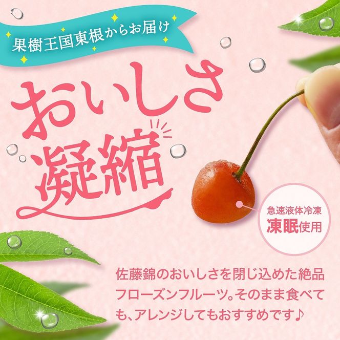 【瞬間冷凍】さくらんぼ「佐藤錦」100g×8袋 化粧箱入り 東根農産センター提供 hi004-hi027-019r