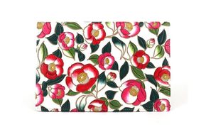 【文庫屋大関】パーソナルホルダー　椿【皮革工芸品】 民芸品 雑貨 日用品 文房具 革小物 革製品 ファイル ケース 