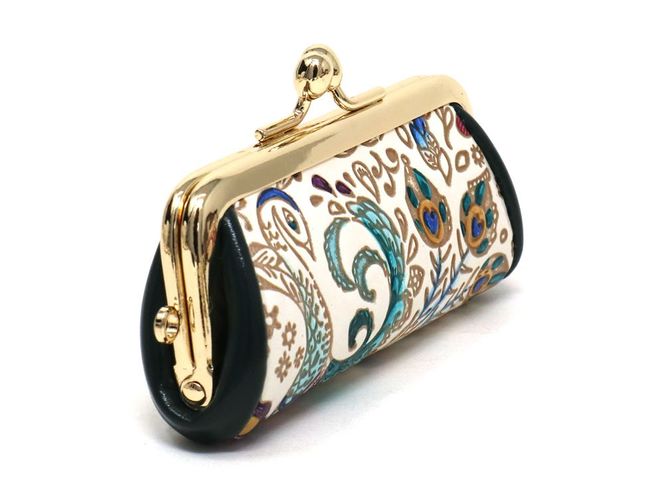 印鑑 ケース ～18mm 孔雀 文庫屋大関 革 革製品 印鑑ケース 10mm 15mm 2本収納 印鑑入れ 印鑑入れポーチ ハンコケース ハンコ入れ 実印ケース 小銭入れ 収納 ポーチ 小物入れ おしゃれ 民芸品 東京都 墨田区