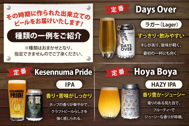 【できたて直送！】 BTB クラフトビール 6缶 セット [BLACK TIDE BREWING 宮城県 気仙沼市 20565980] 酒 ビール びーる 飲み比べ クラフト お酒 地ビール