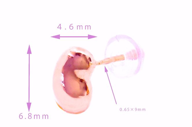小豆　ピアス　K18PG 188-106