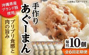 【全6回定期便】あぐーまん 10個入り (2個入り×5P) 肉まん 豚まん 点心 お取り寄せ 冷凍 沖縄市 / 豚々茶舗[BCBL021]