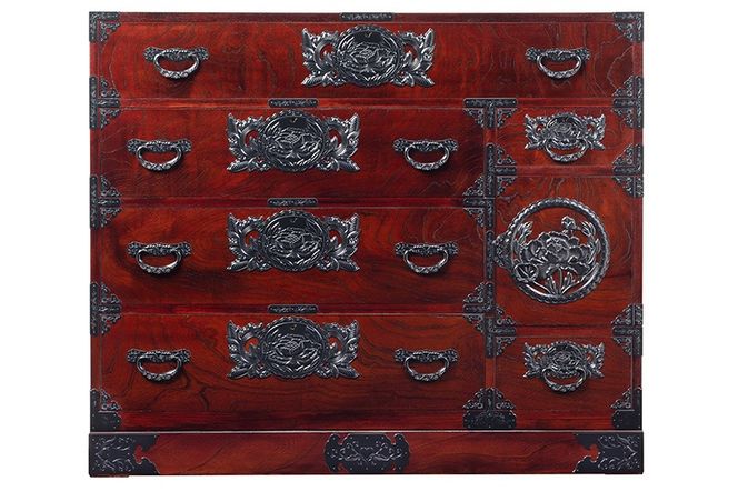 仙台箪笥 四尺野郎箪笥 拭き漆塗り (申込書返送後、1ヶ月～6ヶ月程度でお届け)|06_kyk-220301