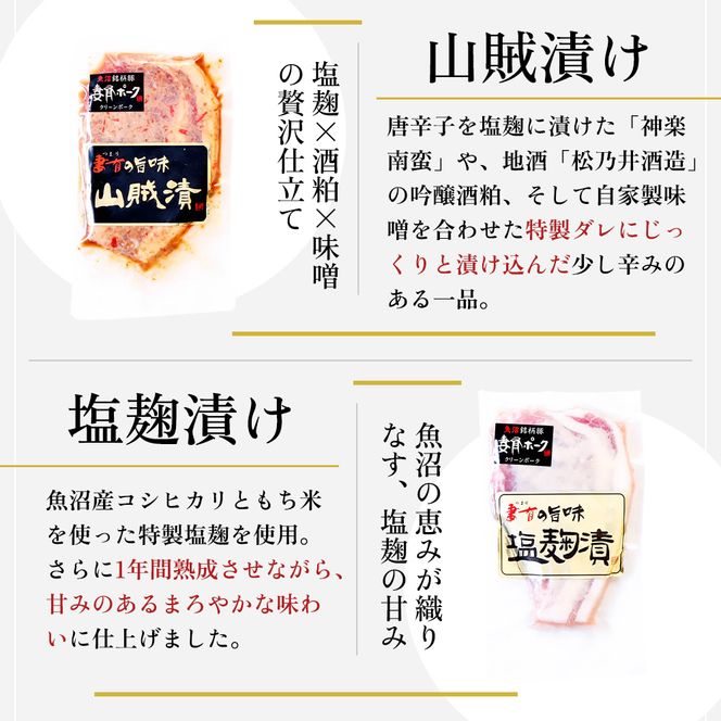 【魚沼銘柄豚】妻有ポーク 豚ロース食べ比べ 5種セット(各100ｇ) 肉 お肉 豚肉 詰め合わせ 新潟 