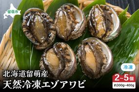 あわび 北海道 天然 蝦夷アワビ 2～5個 産地直送 冷凍 魚貝 貝 殻付 海鮮 海産物 海の幸 魚介 魚介類 刺身 刺し身 お刺身 ステーキ バーベキュー BBQ アワビ 鮑 エゾアワビ 留萌産 留萌 留萌市 
