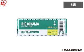 【単4×72本】乾電池 BIGCAPA basic plus アルカリ乾電池 単4形12本パック LR03Bbp/12S 乾電池 単4 12本パック 10年 防災 非常用 防災用品