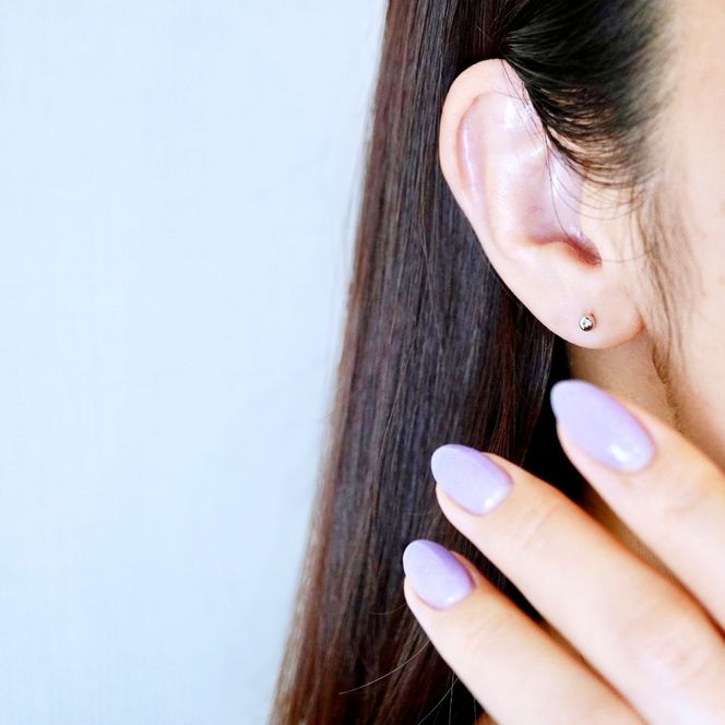 【ジュエリー】Pt900 プラチナ  地金 シンプル ボール ピアス (3mm) 保証書付 KO-0001 242-007-a