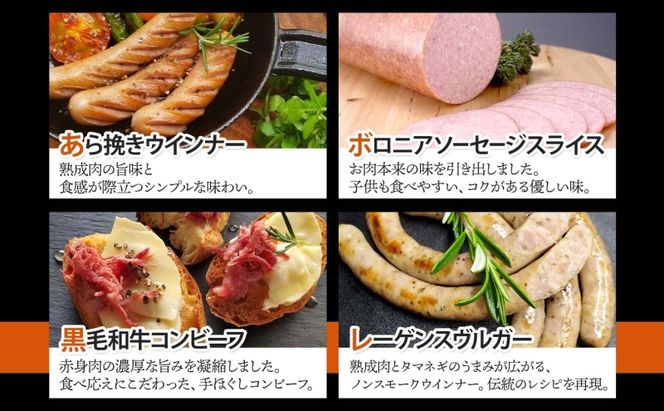 【ふるさと納税】【3か月定期便】国産 熟成肉 ハム プレミアムギフトB 詰め合わせ ロースハム ボンレスハム ベーコン あら挽きウインナー ボロニアソーセージ 黒毛和牛 コンビーフ 神奈川県 茅ヶ崎市
