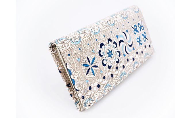 長財布 スッキリ大人の財布 束入れ 錦紗〈青〉 文庫屋大関 お札を折らない 財布 レディース レザー 本革 革 文庫革 薄い スリム 軽量 スリム財布 レディース財布 お財布 札入れ 札束入れ 日本製 東京 墨田区