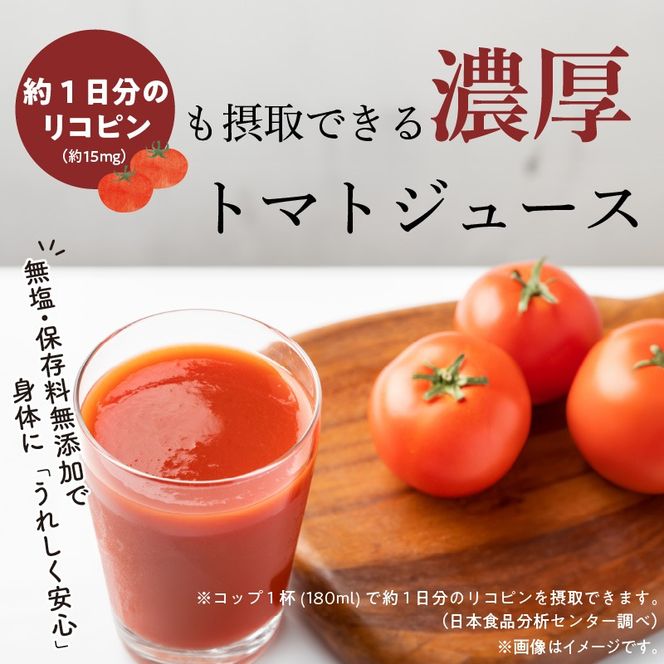 【先行受付】2027年1月～6月毎月お届け 毎日の習慣に!トマト100％贅沢なトマトジュース 6回定期便 【へきなん優良みやげ推奨品】 H004-259