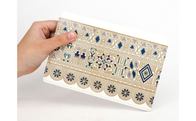 【文庫屋大関】パーソナルホルダー　アポロン＜ブルー＞【皮革工芸品】 民芸品 雑貨 日用品 文房具 革小物 牛革 ファイル ケース 