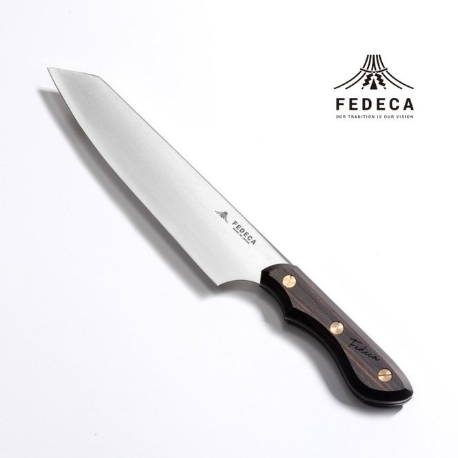 【FEDECA】三徳包丁 大 プレーン黒檀 001238