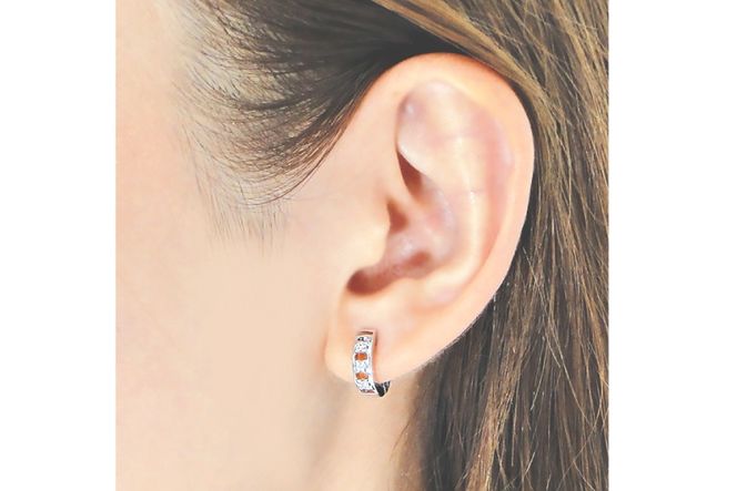 ピアス プラチナ PT900 ダイヤモンド 0.03ct フープピアス 【f220-pt】 [オーダーメイドジュエリーメイ 山梨県 韮崎市 20745078] ジュエリー アクセサリー 両耳 抜け感 太め ダイヤピアス