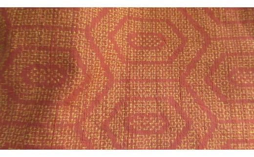 結城紬 リメイク 横長 トートバック （茶亀甲柄） 本場結城紬 手作り バック [BN029ci]