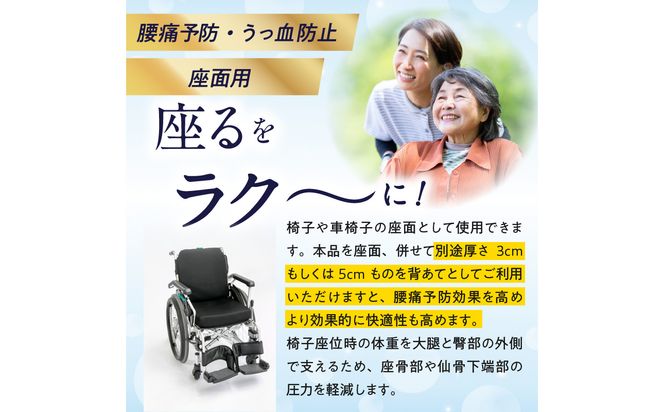 【R11008】腰痛予防に！体圧分散 フォーケアクッションBasic　厚さ8cm