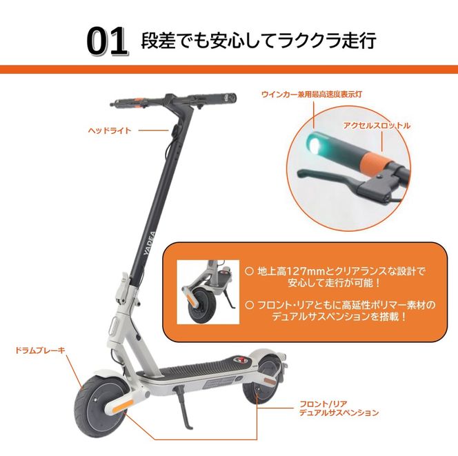 【特定小型原付モデル】【２台セット】公道走行が可能な電動キックボード YDX3【ハセガワモビリティ×YADEA】（800-4）