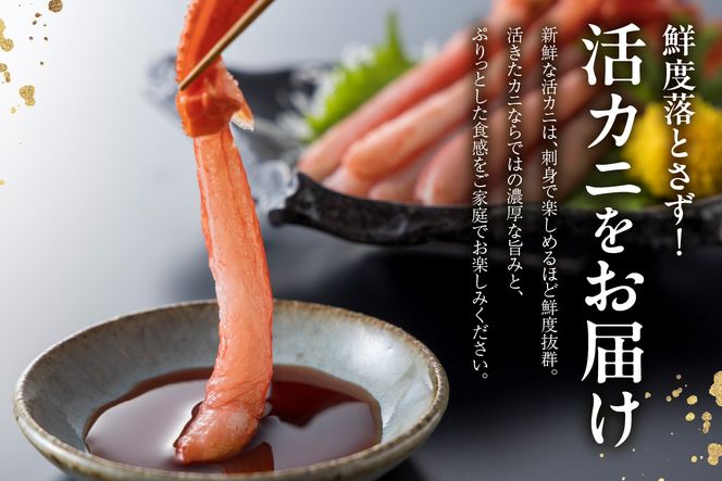 【香住ガニ（生）大 タグ付き 約800g×2枚 冷蔵】【令和8年11月以降発送予定】カニ 甘み 強い かに カニ 蟹 香住がに 紅ずわいがに ベニズワイガニ 脚 爪 身 ほぐし むき身 かにすき 鍋 大人気 ふるさと納税 おすすめ 兵庫 香美 香住 但馬漁業 遊魚館 03-07