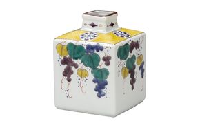 九谷焼　4.2号一輪生　ぶどう文　銀泉窯 